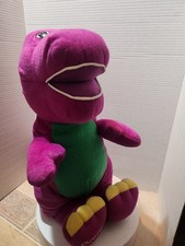 Vintage Barney The Dinosaur Large 20 Stuffed Plush Golden Bear co Lyons Group