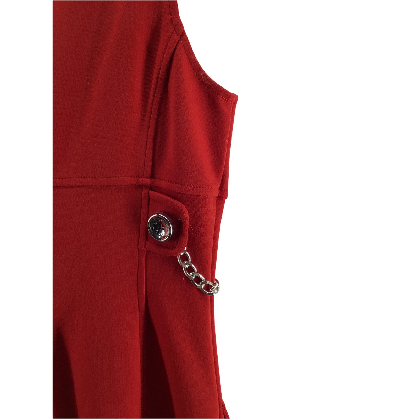 Michael Michael Kors Red Sleeveless Chain Detail Mini Dress Women's Size 4 thumbnail 8