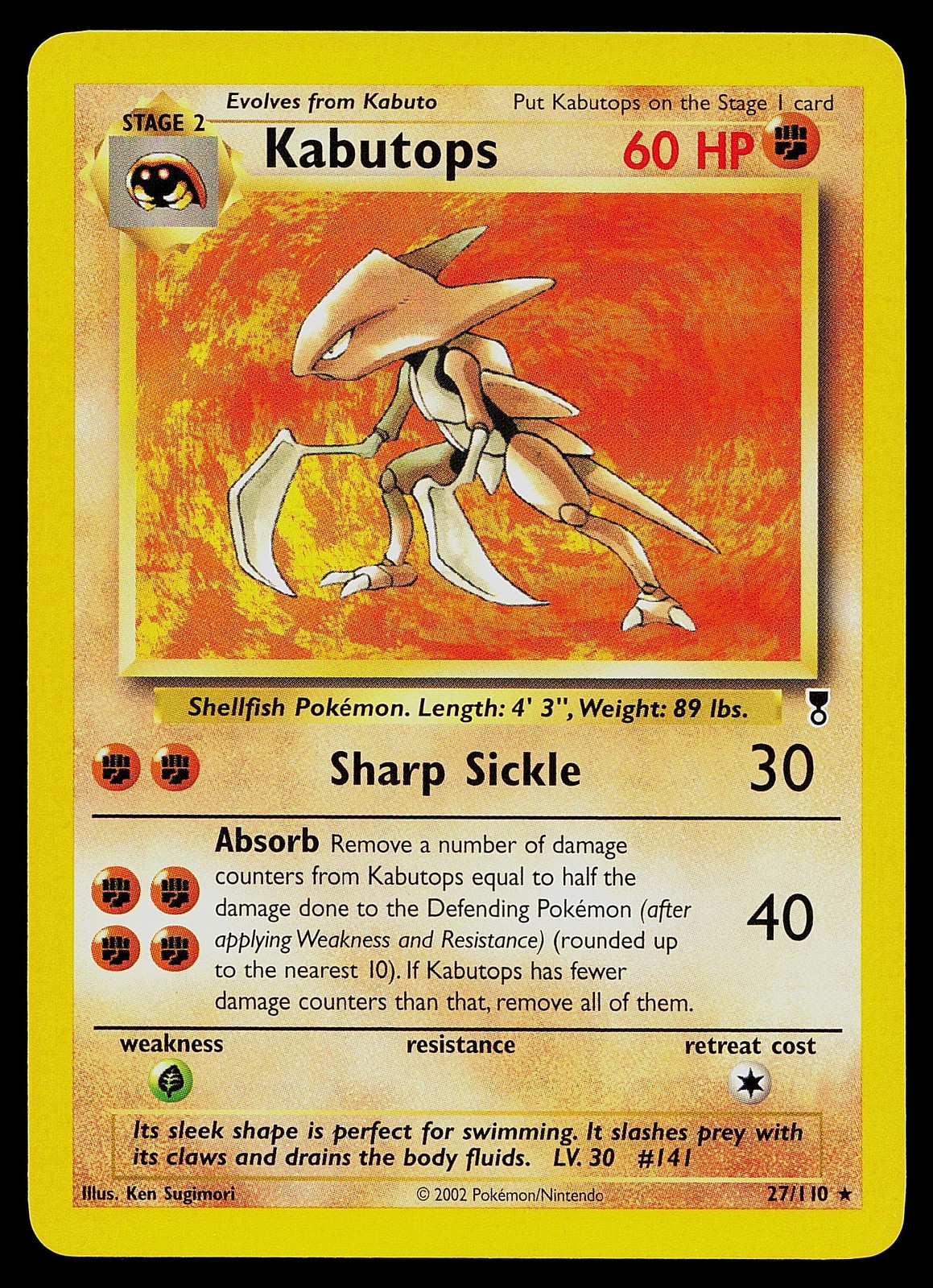Pokemon Card - Kabutops Legendary Collection 27/110 Rare