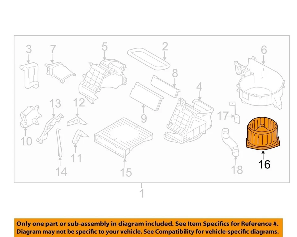 Subaru Forester 2012 calentador ventilador de aire acondicionado motor fabricante de equipos originales 140 k millas - LKQ335151211 Foto 4 de 4