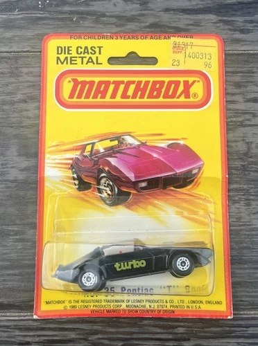 Vintage MATCHBOX Pontiac T Roof Firebird Turbo Carded No.35