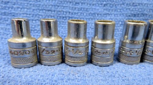 SK Tools 10 pc Socket Set 1/4" drive 3/16" to 1/2" USA - Picture 3 of 9