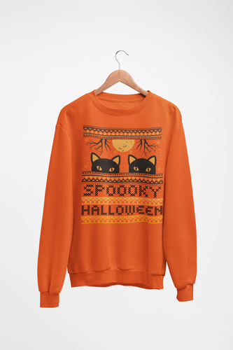 HALLOWEEN UGLY JUMPER SWEATSHIRT BLACK 