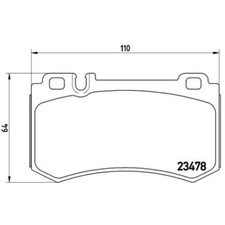 1x Bremsbelagsatz, Scheibenbremse BREMBO P 50 061 passend für MERCEDES-BENZ