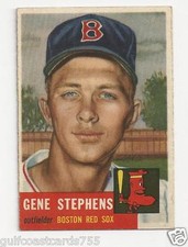 1953 TOPPS GENE STEPHENS BOSTON RED SOX ROOKIE CARD #248