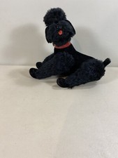 Steiff Jointed Black Poodle 7" high