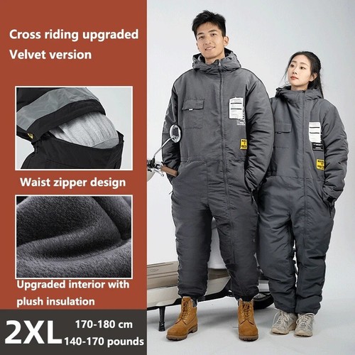 Traje de montar a prueba de viento más terciopelo engrosado doble cara impermeable moto de nieve - Imagen 11 de 38
