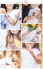 10 Sheets/Set Temporary Tattoo Stickers Waterproof Butterfly Flowers Body Art