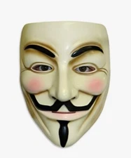 V for Vendetta Mask - Guy Fawkes - Flesh - Costume Accessory - One Size