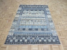 5'7 x 7'10 Hand Knotted Multi Colored Gabbeh Peshawar Oriental Rug G11032