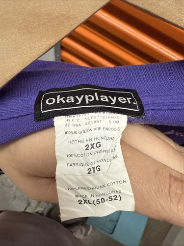 Okay Player Shirt Men's Violet Size XXL - Picture 2 of 2