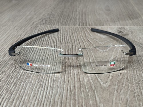 RARE TAG Heuer Reflex 3 TH 3941-013 Rimless Glasses 56/16 Pure/Gris Fonce Unisex - Picture 5 of 14