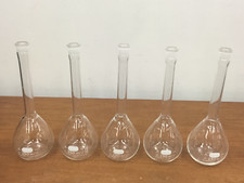 Pyrex - 250ml, Class A, #5642 Volumetric Flask - LOT OF (5)