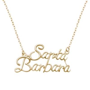 Authentic Yellow Gold Plated Santa Barbara .925 Sterling Silver Necklace 14" Ext 1.75"