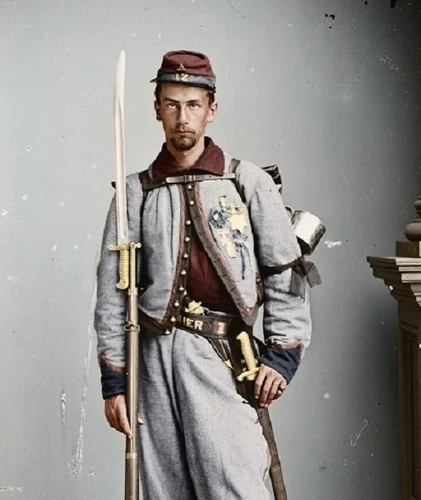 Union Corporal Francis Brownell colorized 8"x 10" Civil War Color Photo 160