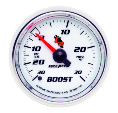 AutoMeter 7103 C2 Series Vac/Boost Pressure Press Gauge, 2-1/16 in., Mechanical