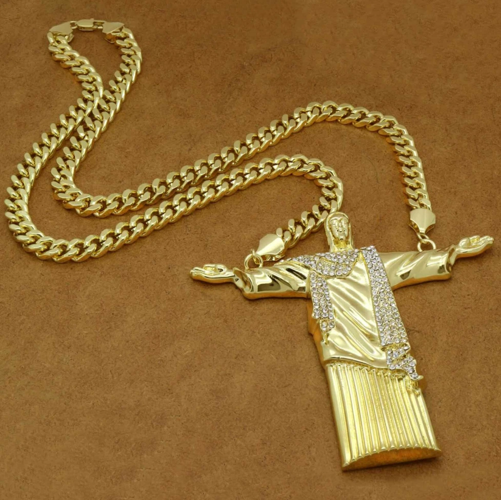 apuntalar bordillo Devastar Cadena Cubana Para Hombre con Colgante de Cristo Redentor Oro Chapado de 14K 30" | eBay apuntalar bordillo Devastar Cadena Cubana Para Hombre con Colgante de Cristo Redentor Oro Chapado de 14K 30" | eBay