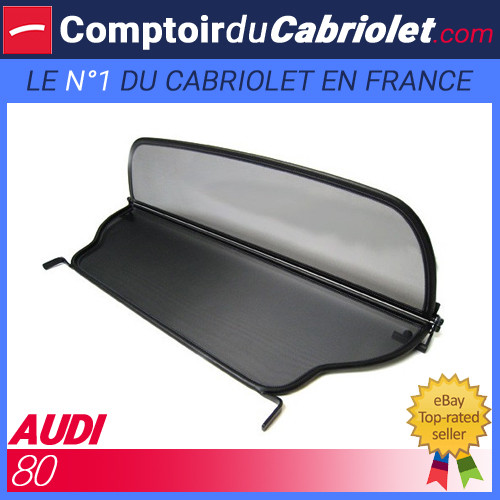 Filet anti-remous coupe-vent windschott Audi 80 cabriolet TUV délecteur de vent noir