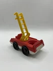 Vintage Fisher Price Little People Fire Truck 4" Firetruck Ladder-Free shipping