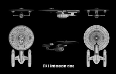USS Enterprise Mk1 Ambassador Resin 3d gedruckt DIY Modellbausatz Maßstab 1:1000