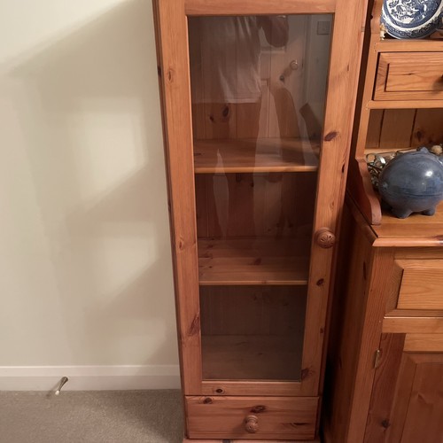 Glass Corner Display pine eBay