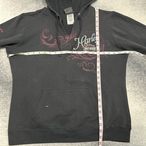 2000s Harley Davidson Grunge Hoodie Women's Medium - Picture 10 of 10