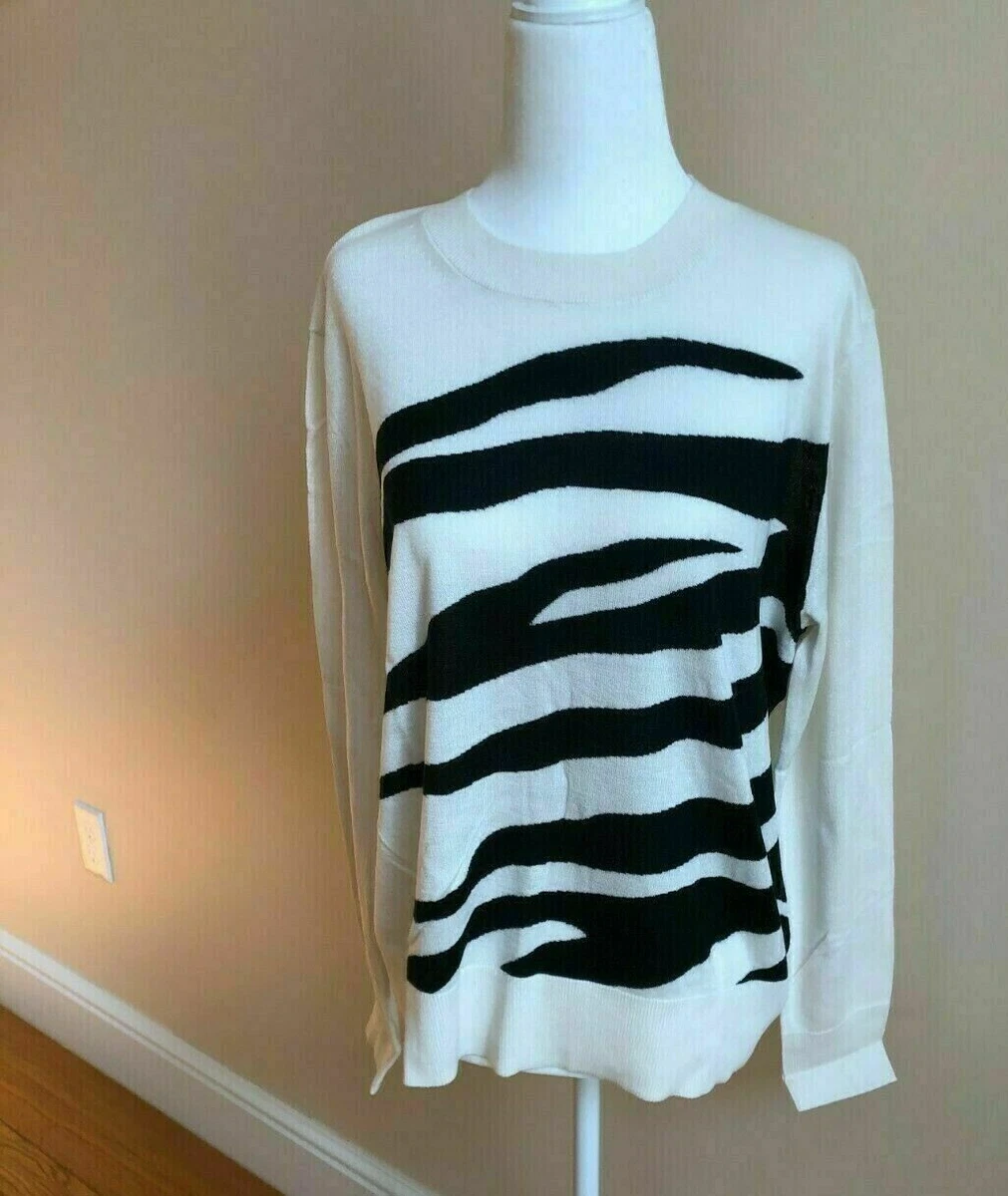 Brand New Silk Cashmere Relaxed Zebra Sweater Banana Republic Size