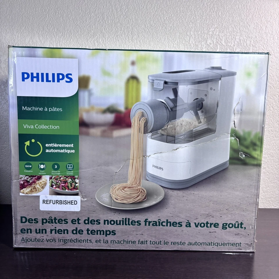 Philips Compact Fresh Pasta Maker HR2370/05 Viva Collection White - Refurbished - Image 2 of 4