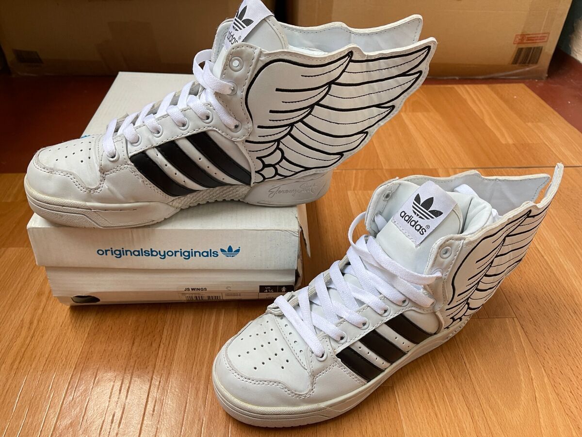 Adidas Jeremy Scott Wings 2.0 Sneakers JS Shoes White Black Adidas Jeremy Scott Wings 2.0 Sneakers JS Shoes White Black