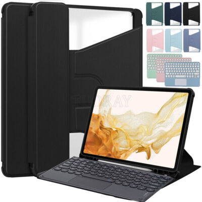 Tastatur Smart Hülle Maus für Samsung Galaxy Tab S8 S9 Ultra S9 FE Plus 12.4''