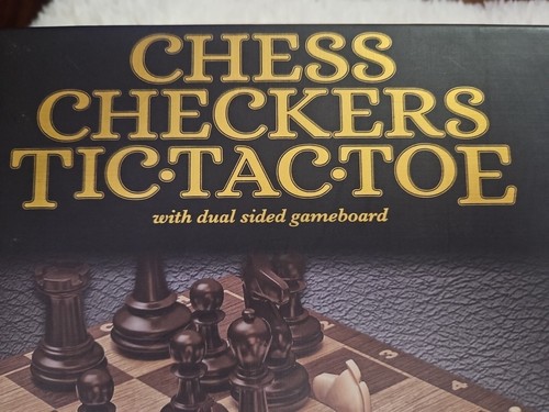 Chess Checkers And Tic-Tac-Toe With Dual Sided Gameboard - Picture 11 of 11