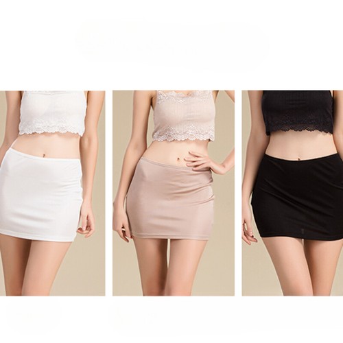 1X Lady Thin Half Skirt Silk Underskirt Petticoat Wrap skirt Breathable thin New - Picture 10 of 14