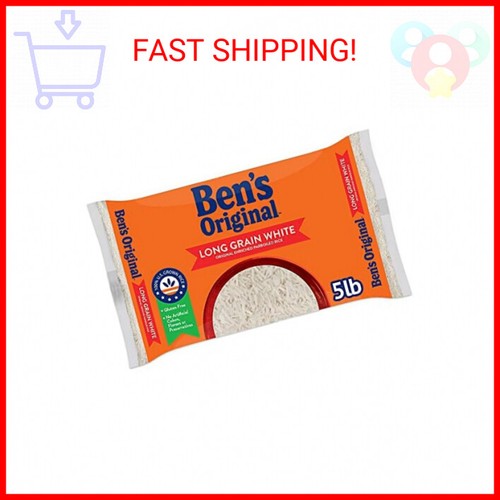 BEN'S ORIGINAL Enriched Long Grain White Rice, Parboiled Rice, 5 lb Bag - 第 1/2 張圖片