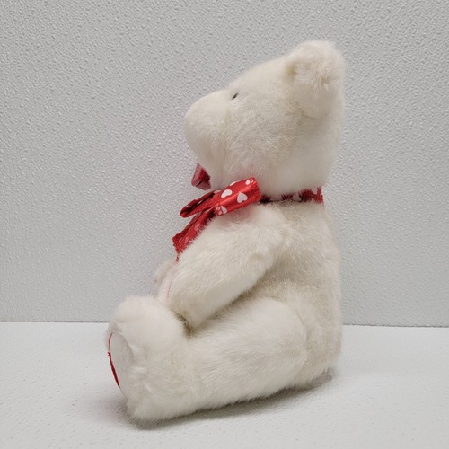 2007 Avon Sweetheart White Bear Plush With Cellphone Sings For Valentine's Day - Picture 4 of 24