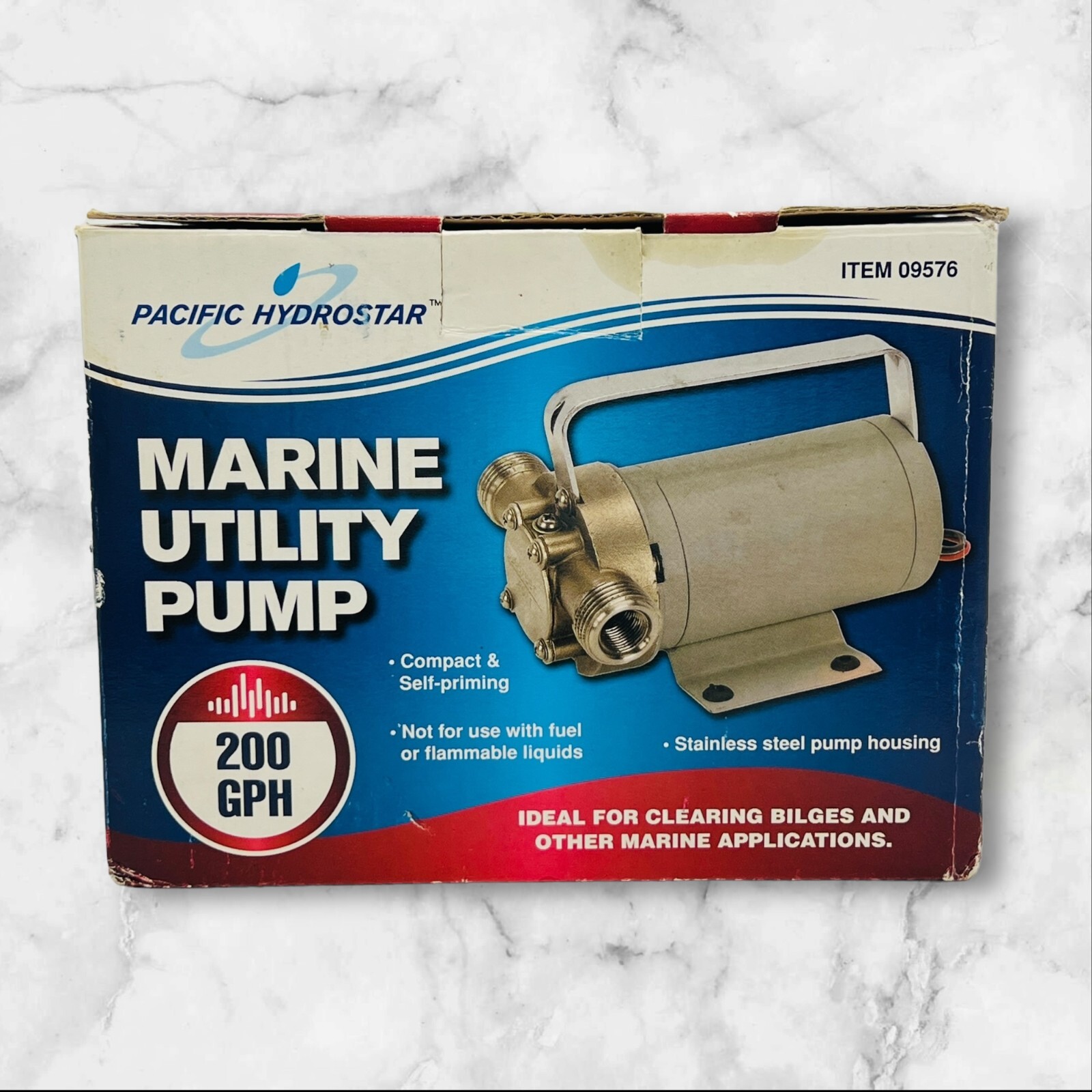 Pacific Hydrostar Marine Utility Pump 09576 200 GPH 12v for sale online