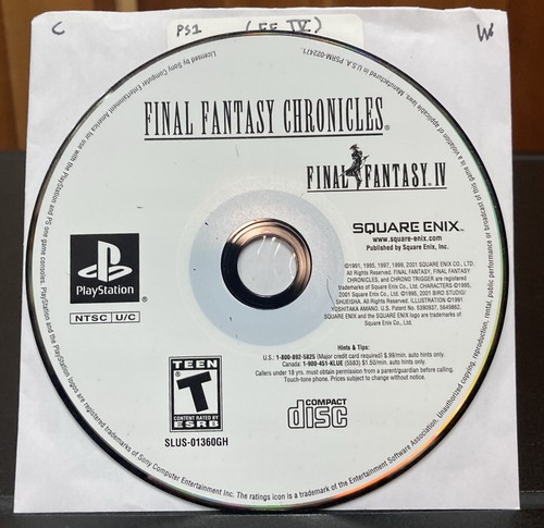 Final Fantasy Chronicles: Final Fantasy 4 FFIV FULL GAME - DISC ONLY