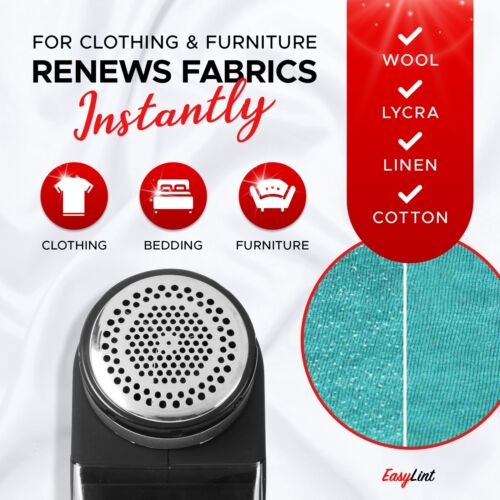 EasyLint Professional Lint Remover Fabric Shaver Fuzz Pill Bobble Remover - Picture 4 of 7