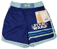 Disney Store Star Wars Boys Swim Trunks Shorts Swimsuit Size XS 4/5 Darth NEW 
