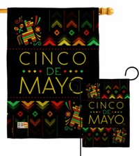 Serape Cinco de Mayo Burlap Garden Flag Summertime Decorative Yard House Banner