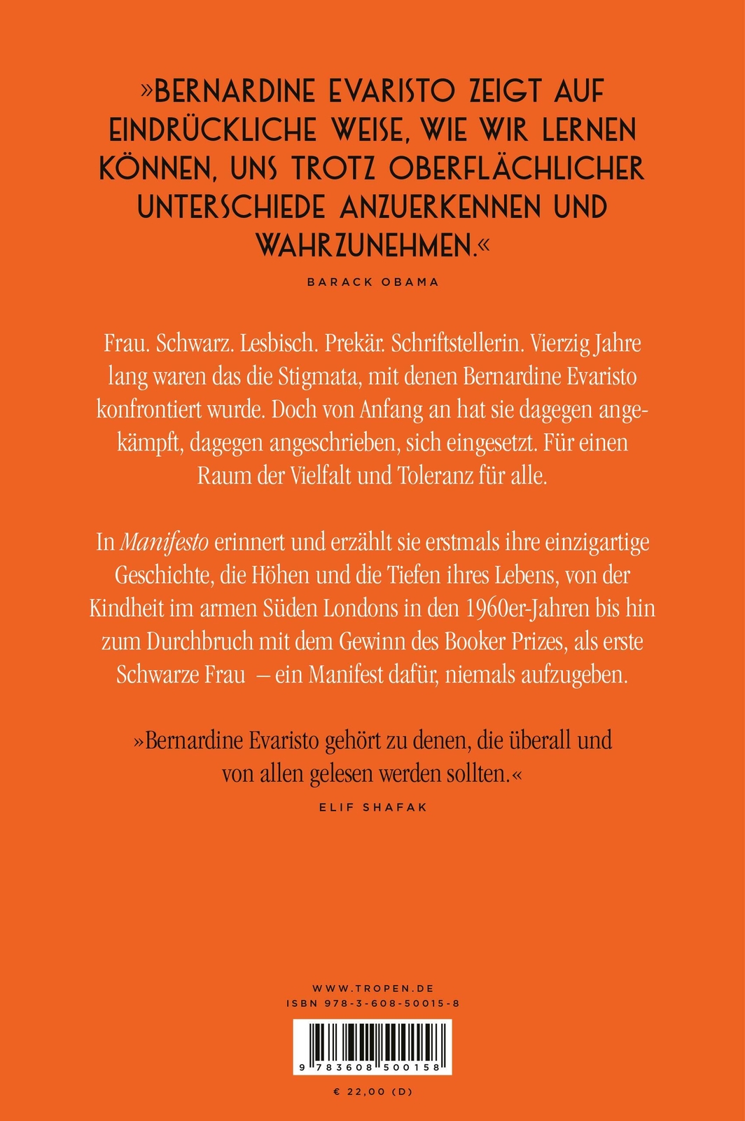 Thumbnail - Bernardine Evaristo | Manifesto. Warum Ich Niemals Aufgebe. Ein...
