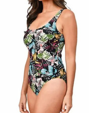 NEW Ocean Pacific Women's 4 Way Stretch One Piece Swimsuit Size Small
