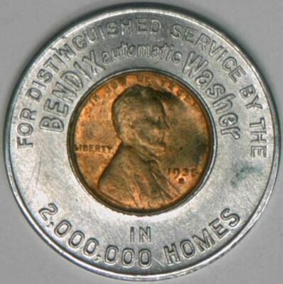 #ad Encased 35 S unusual date mint Bendix Automatic Washer in 2000000 homes AU $19.95