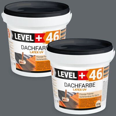 Dachfarbe Sockelfarbe 3kg Super Flex Polymermembrane UV-beständig Steingrau RM46
