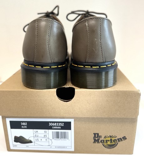 Dr. Martens 1461 Carrara Men's Leather Olive Oxford Shoes US 11 EU 45 NIB - Picture 7 of 13