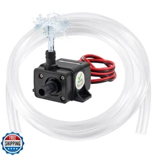DIANN Mini Submersible Water Pump DC 12V Small Fountain Pump (4.8W 240L/H) wi