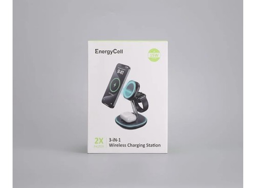 3-w-1 15W Magnetyczna bezprzewodowa stacja ładująca do iPhone 16, Apple Watch, AirPod - Zdjęcie 9 z 10