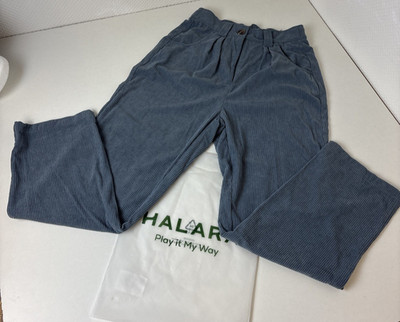 Halara Cord Hose , Gr M ,Blue Flower Gray  , Petit