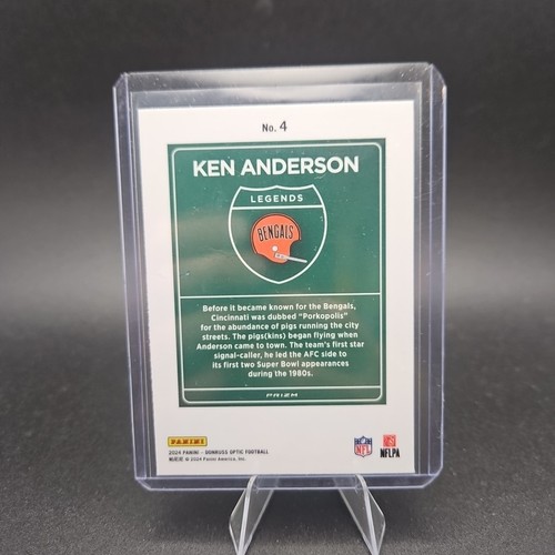 2024 Panini Donruss Optic Ken Anderson DOWNTOWN Legends #4 CASE HIT SSP Bengals - Picture 2 of 2