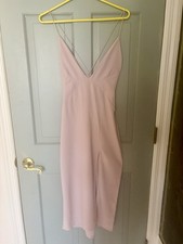 Nasty Gal Thigh Split Midi Slip Dress In Lavender NWT Size 8
