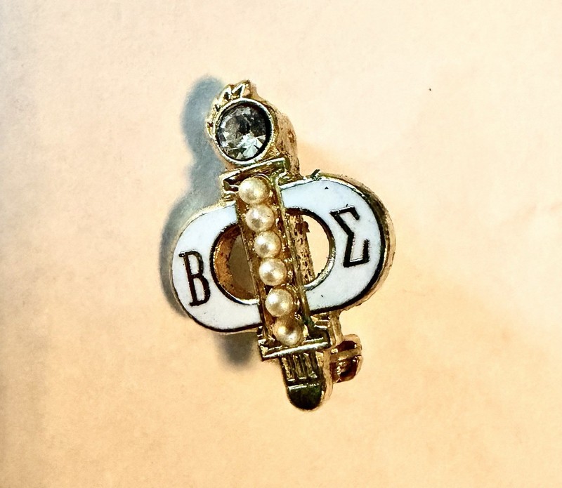 Vintage Beta Sigma Phi Sorority Pin Lot Of 5